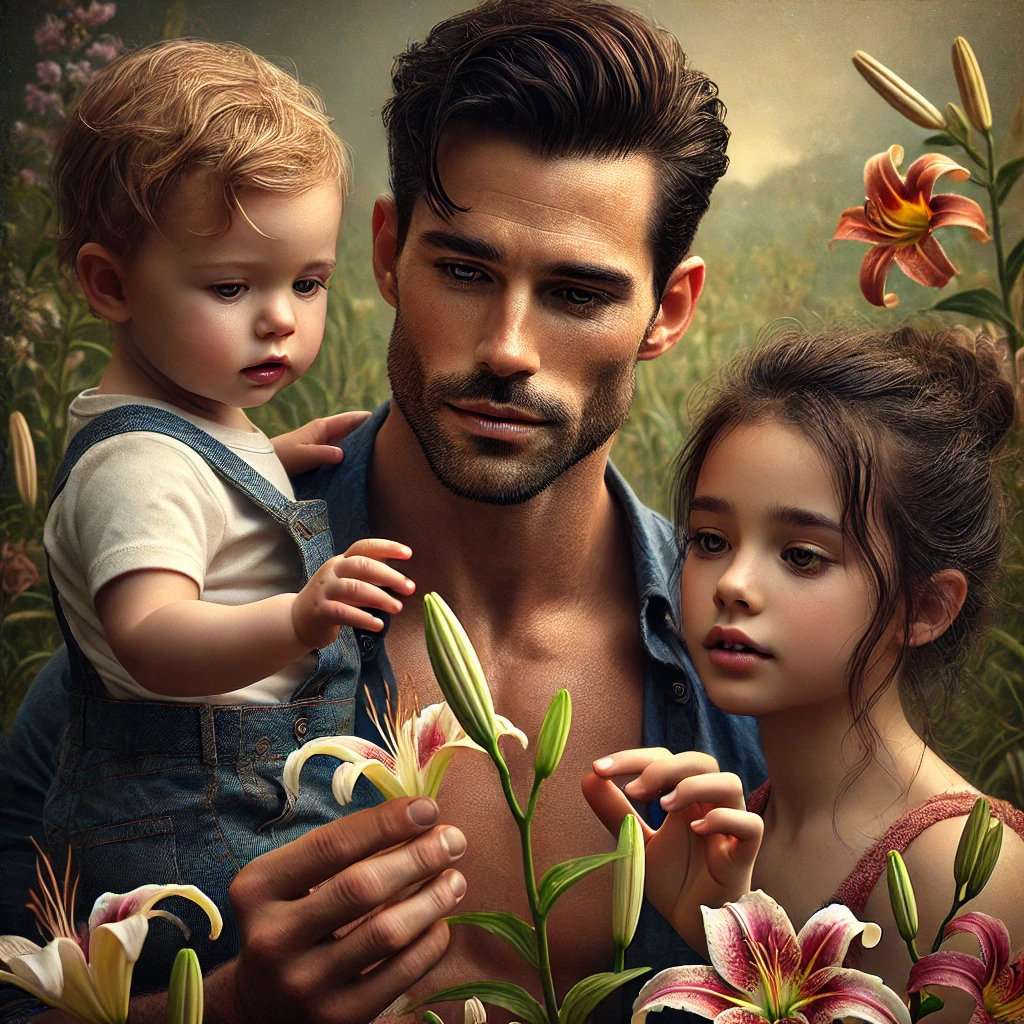 DALL·E 2025-02-27 13.24.50 – A highly realistic and deeply emotional portrait of a strong, masculine young father in his early twenties with dark hair, kneeling beside his toddler DALL·E 2025-02-27 13.24.50 - A highly realistic and deeply emotional portrait of a strong, masculine young father in his early twenties with dark hair, kneeling beside his toddler