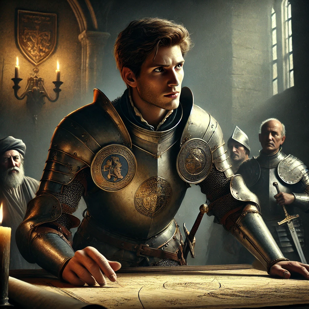 DALL·E 2025-03-10 23.04.36 – An ultra-realistic digital painting of a tall, young, and strong medieval knight demonstrating __prudence__ in a decisive moment. The knight stands in DALL·E 2025-03-10 23.04.36 - An ultra-realistic digital painting of a tall, young, and strong medieval knight demonstrating __prudence__ in a decisive moment. The knight stands in