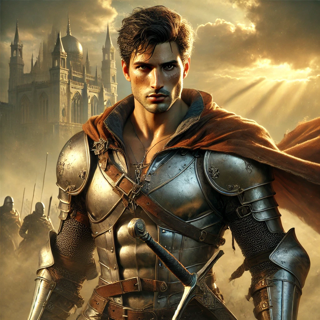 DALL·E 2025-03-14 15.56.31 – An ultra-realistic, highly detailed painting of a powerful young knight in his early twenties, exuding strength and determination. He stands tall with DALL·E 2025-03-14 15.56.31 - An ultra-realistic, highly detailed painting of a powerful young knight in his early twenties, exuding strength and determination. He stands tall with